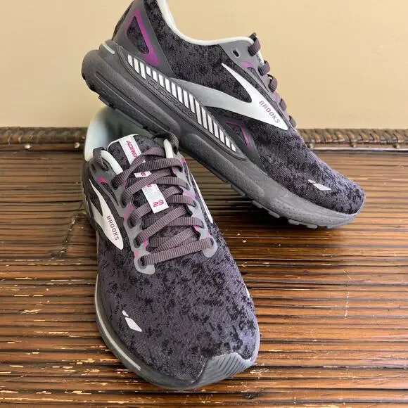 Brooks Adrenaline GTS Black and Purple Women's Size 9 Sneakers Running Walking - Picture 2 of 10